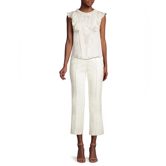 Rebecca Taylor Hana Applique Embroidered Top size 14 L - XL - Picture 4 of 11